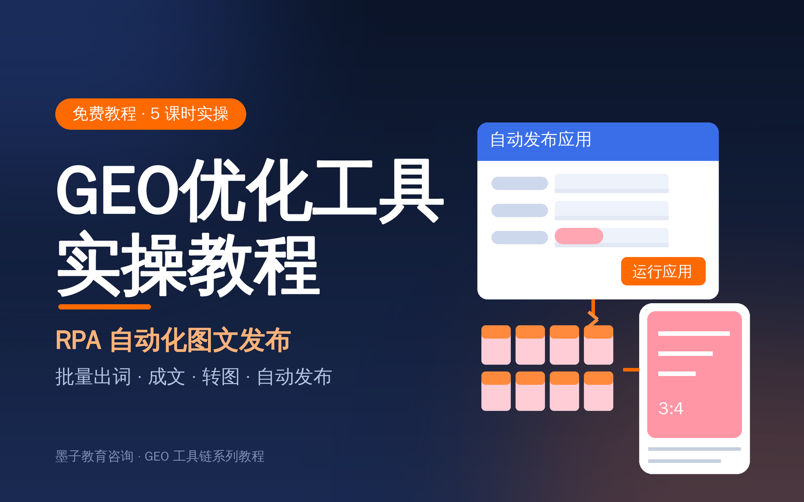 GEO优化工具实操教程：RPA自动化内容流水线